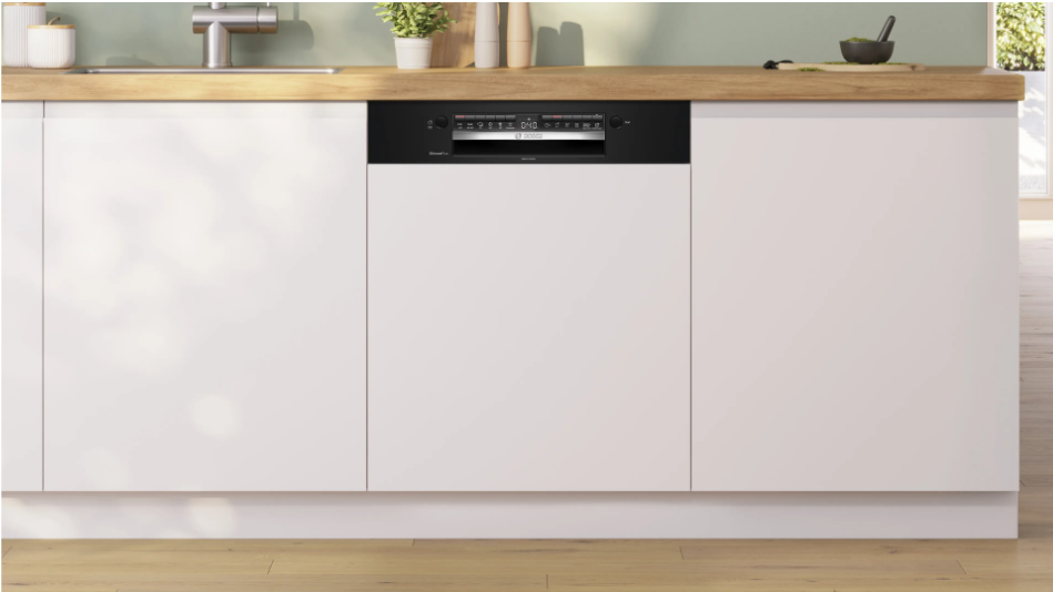 Lave-vaisselle encastrable avec bandeau, 60 cm, Noir
