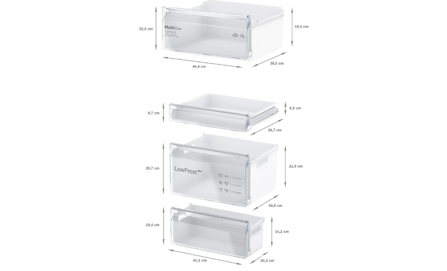 Réfrigérateur combiné intégrable 177.2 x 54.1 cm Charnières à glissières